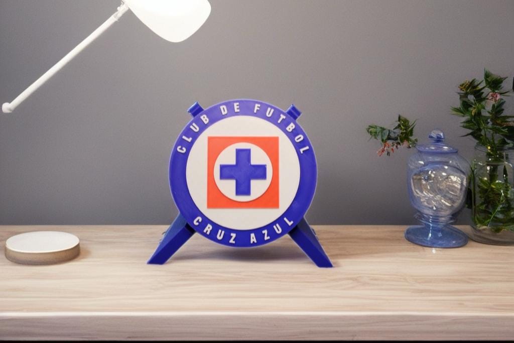 Club de Fútbol Cruz Azul. La Máquina Cementera.Liga MX.  Mejor regalo para un Celeste. Soccer Regalo para papá/hermano/primo/etc. 3D Printed Tiki-Taka3D