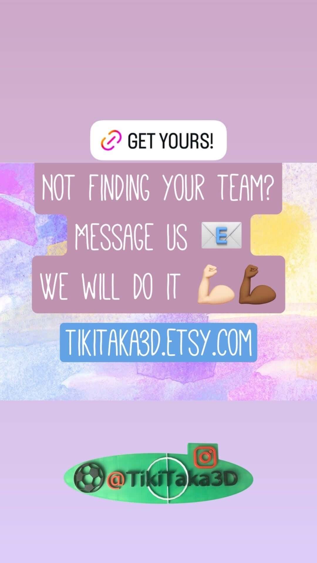 Custom team plaques available at Tikitak3D. Message us for your unique design!