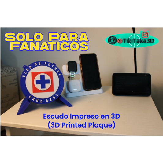 Club de Fútbol Cruz Azul. La Máquina CemenLiga MX. Mejor regalo para un Celeste. Soccer Regalo para papá/hermano/primo/etc. 3D Printed