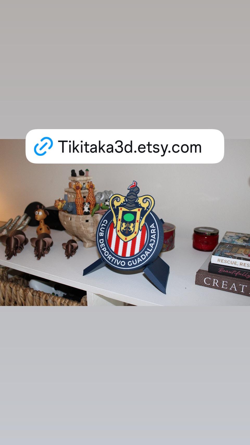 Club de Fútbol Guadalajara. Las Chivas. El Rebaño Sagrado.Mejor regalo para un Celeste. Soccer Regalo para papá/hermano/primo/etc.3D Printed
