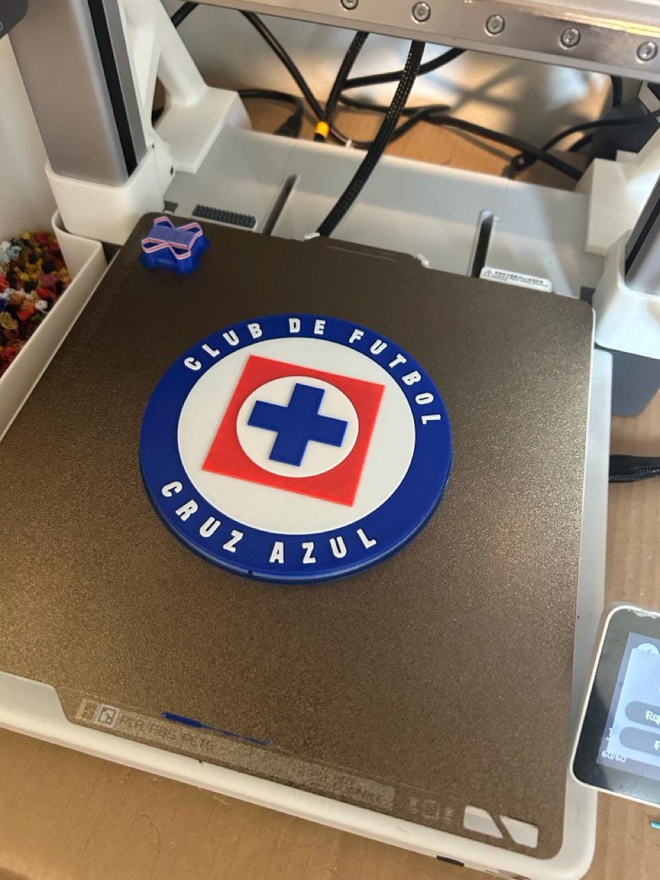 Cruz Azul 3D Printed Storage Box | Soccer Fan Gift Made in USA