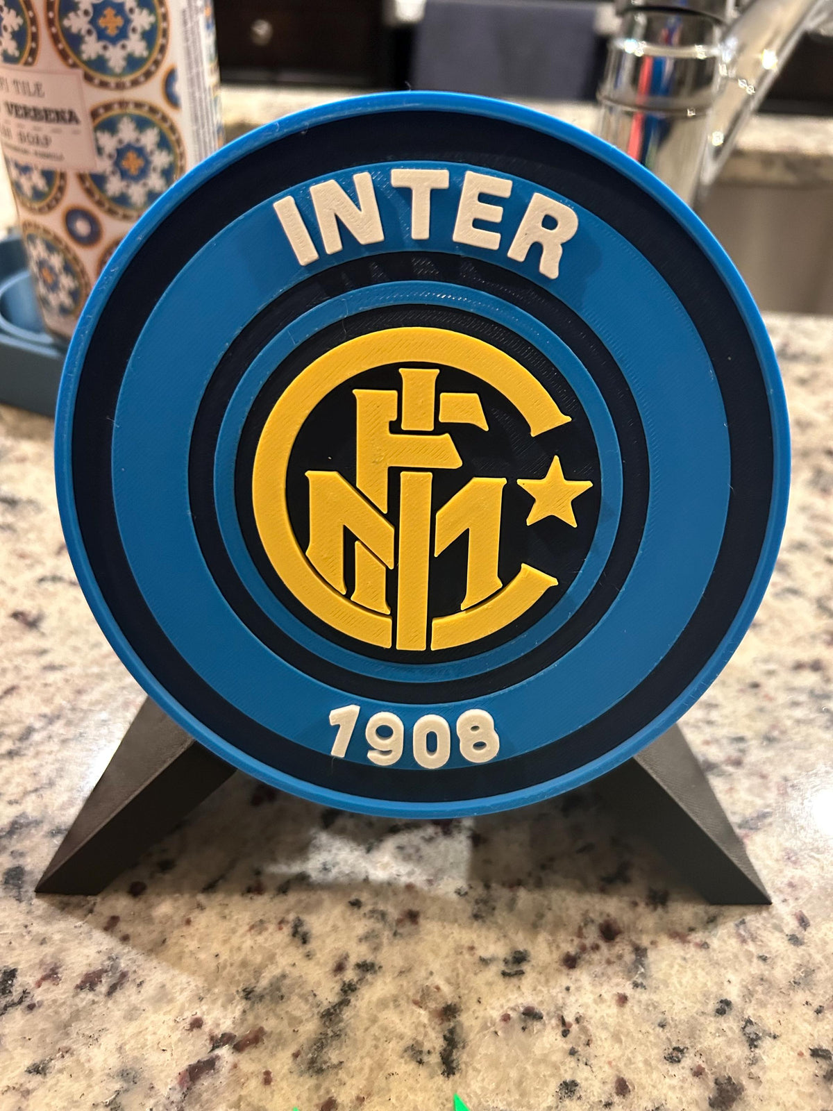 Inter Milan 3D Printed Storage Box | Soccer Fan Decor Made in USA