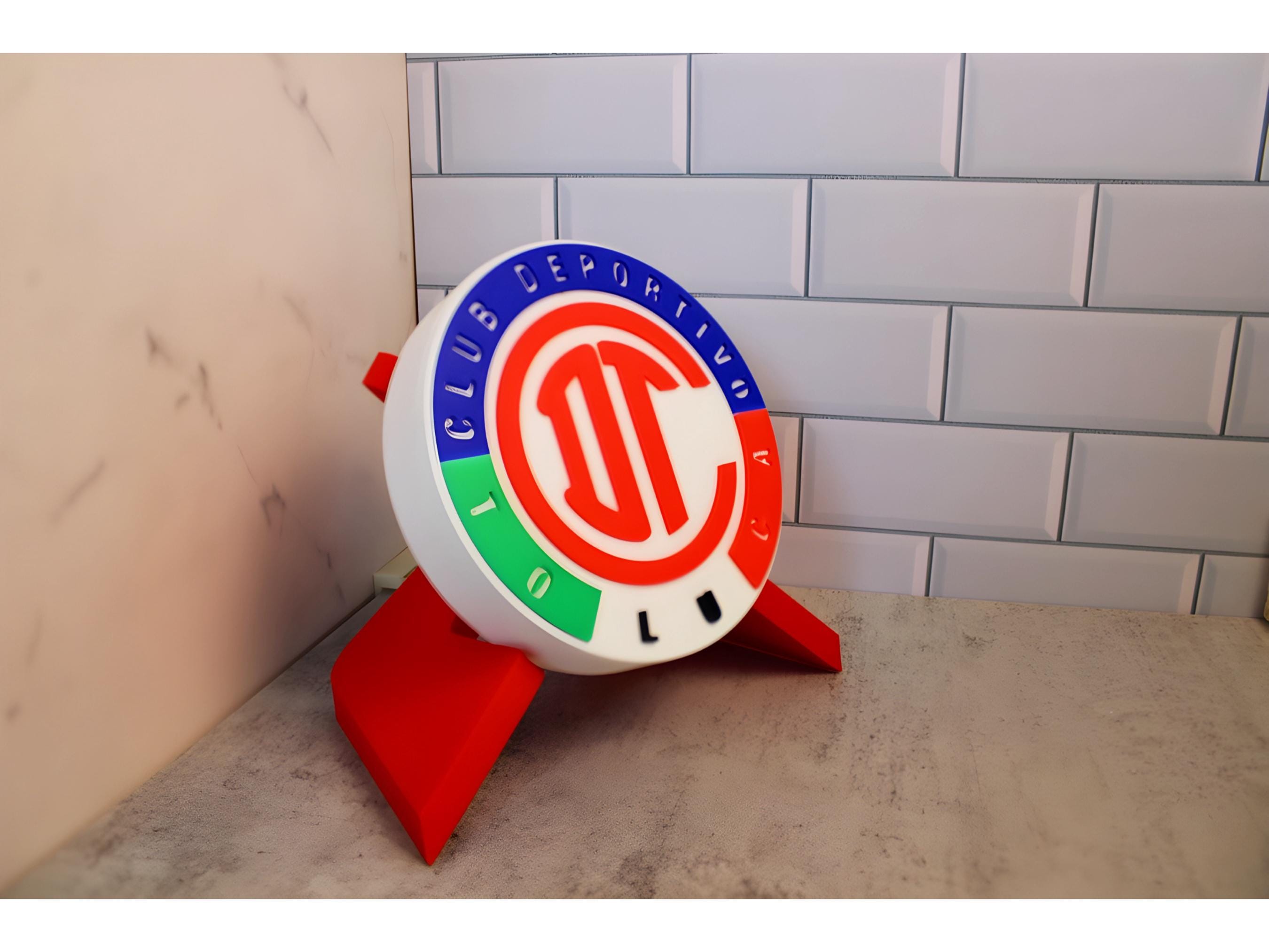 Club Deportivo Toluca. Liga MX.  Mejor regalo para un Escarlata, Soccer Regalo para papá/hermano/primo/etc. Campeón de Liga! Tiki-Taka3D