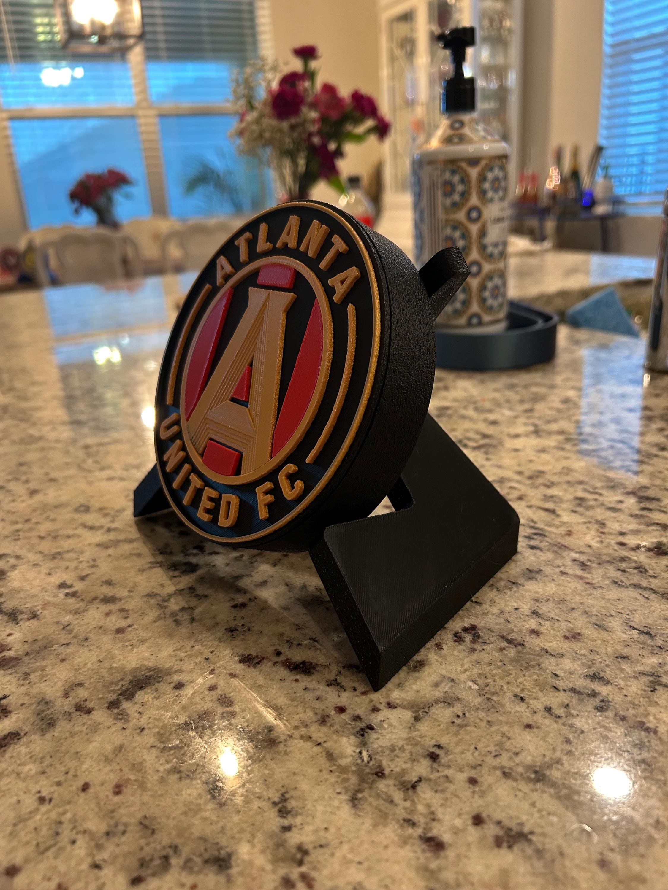 Atlanta United FC 3D Printed Plaque | Five Stripes Soccer Shield | Customizable | Handmade MLS Fan Art, Customizable MLS Fan Decor, Soccer Tiki-Taka3D