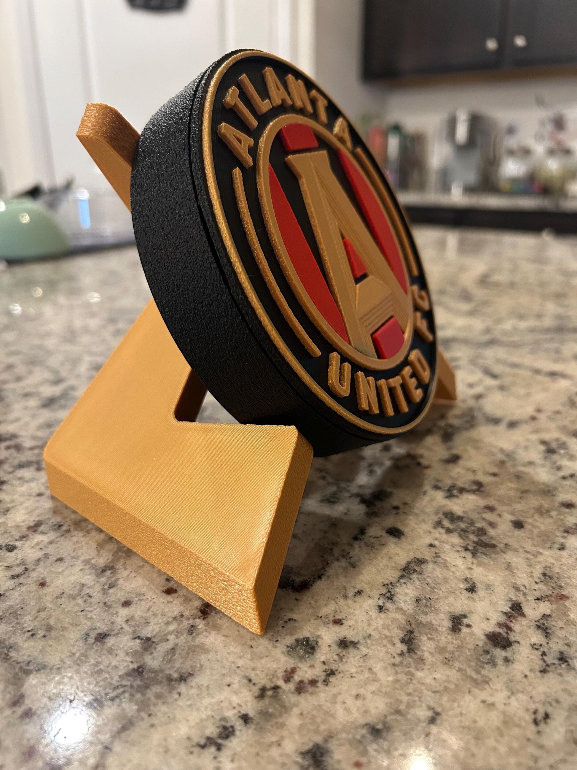 Atlanta United FC 3D Printed Plaque | Five Stripes Soccer Shield | Customizable | Handmade MLS Fan Art, Customizable MLS Fan Decor, Soccer Tiki-Taka3D