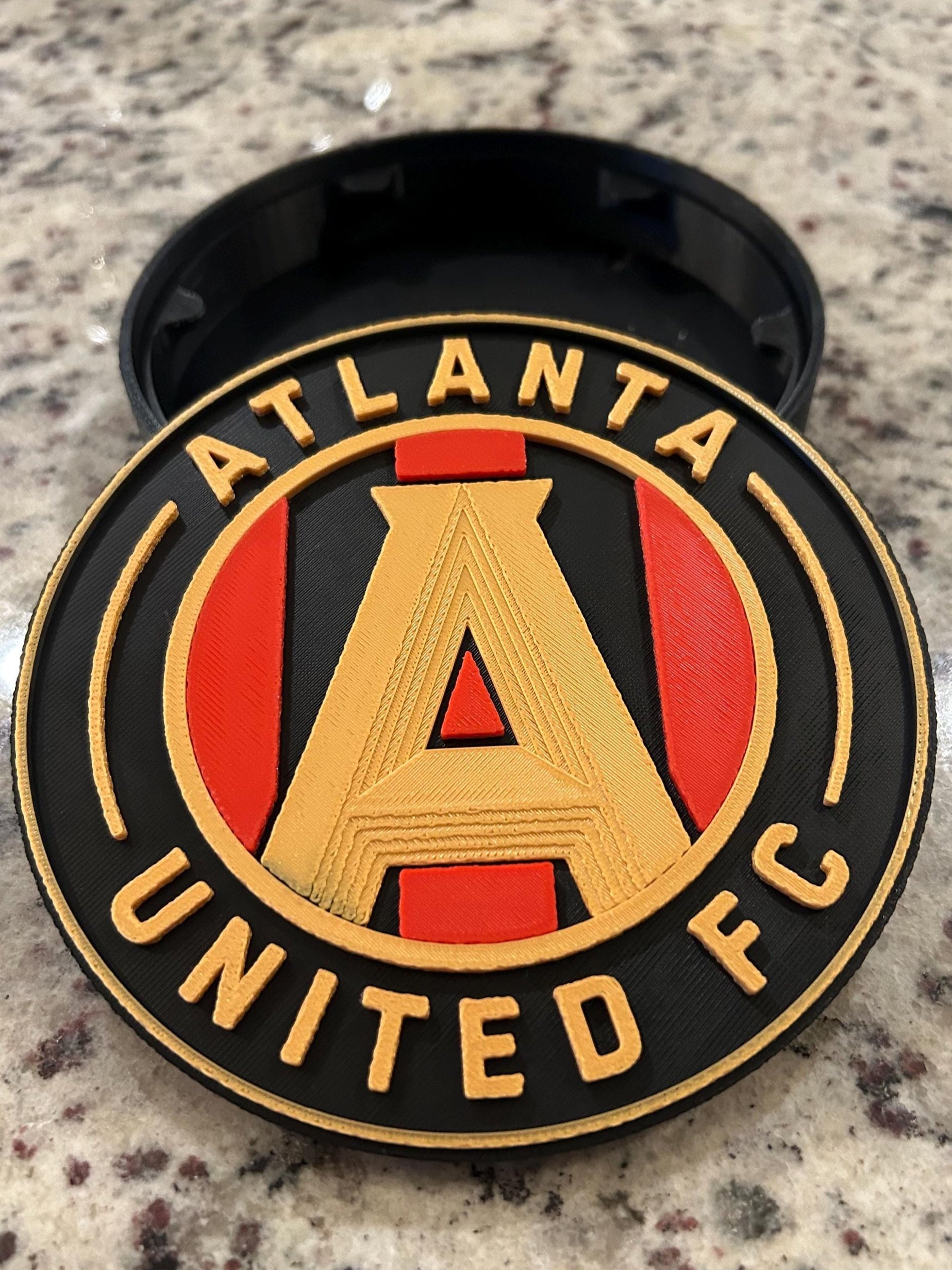 Atlanta United FC 3D Printed Plaque | Five Stripes Soccer Shield | Customizable | Handmade MLS Fan Art, Customizable MLS Fan Decor, Soccer Tiki-Taka3D
