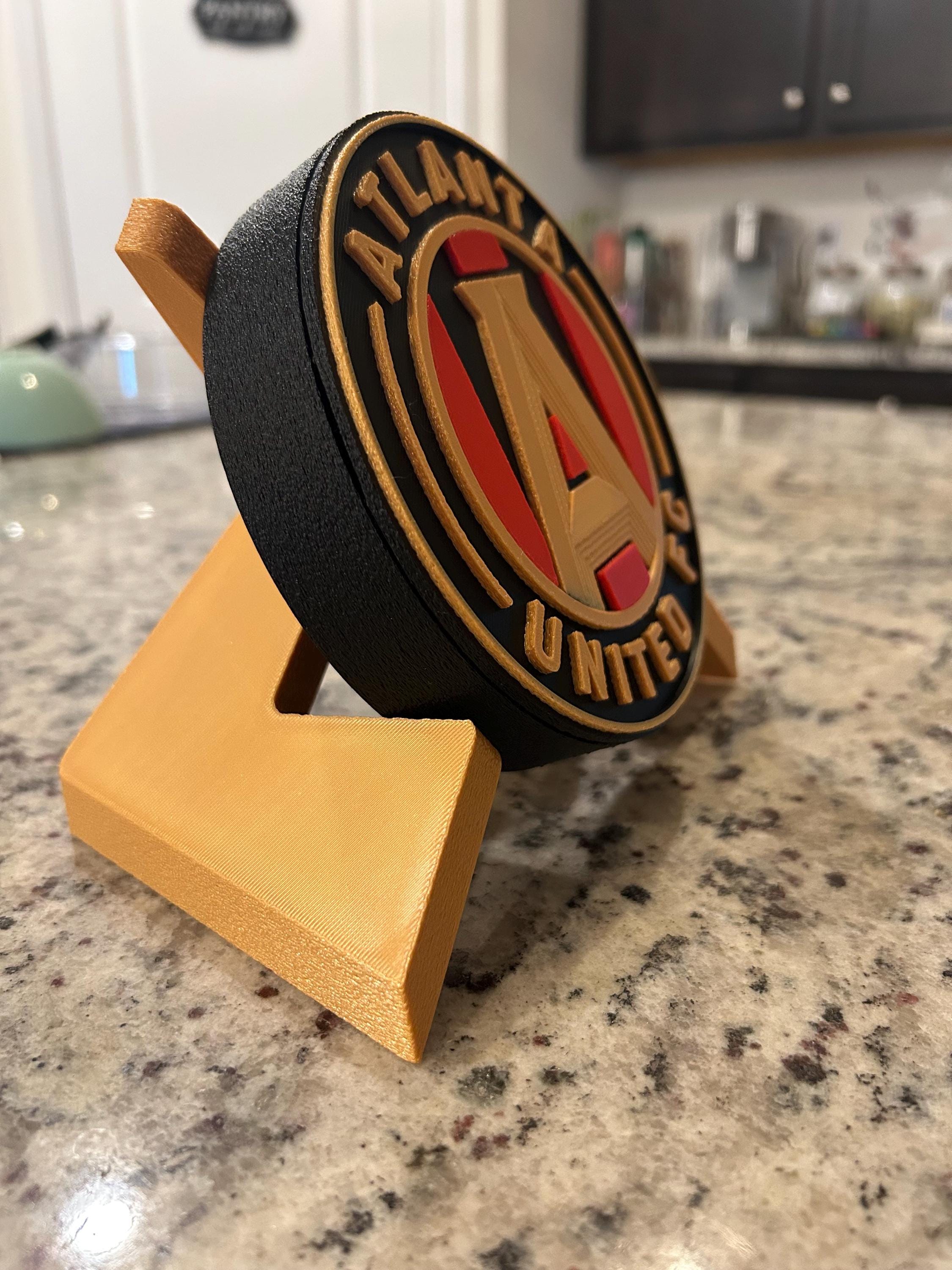 Atlanta United FC 3D Printed Plaque | Five Stripes Soccer Shield | Customizable | Handmade MLS Fan Art, Customizable MLS Fan Decor, Soccer Tiki-Taka3D