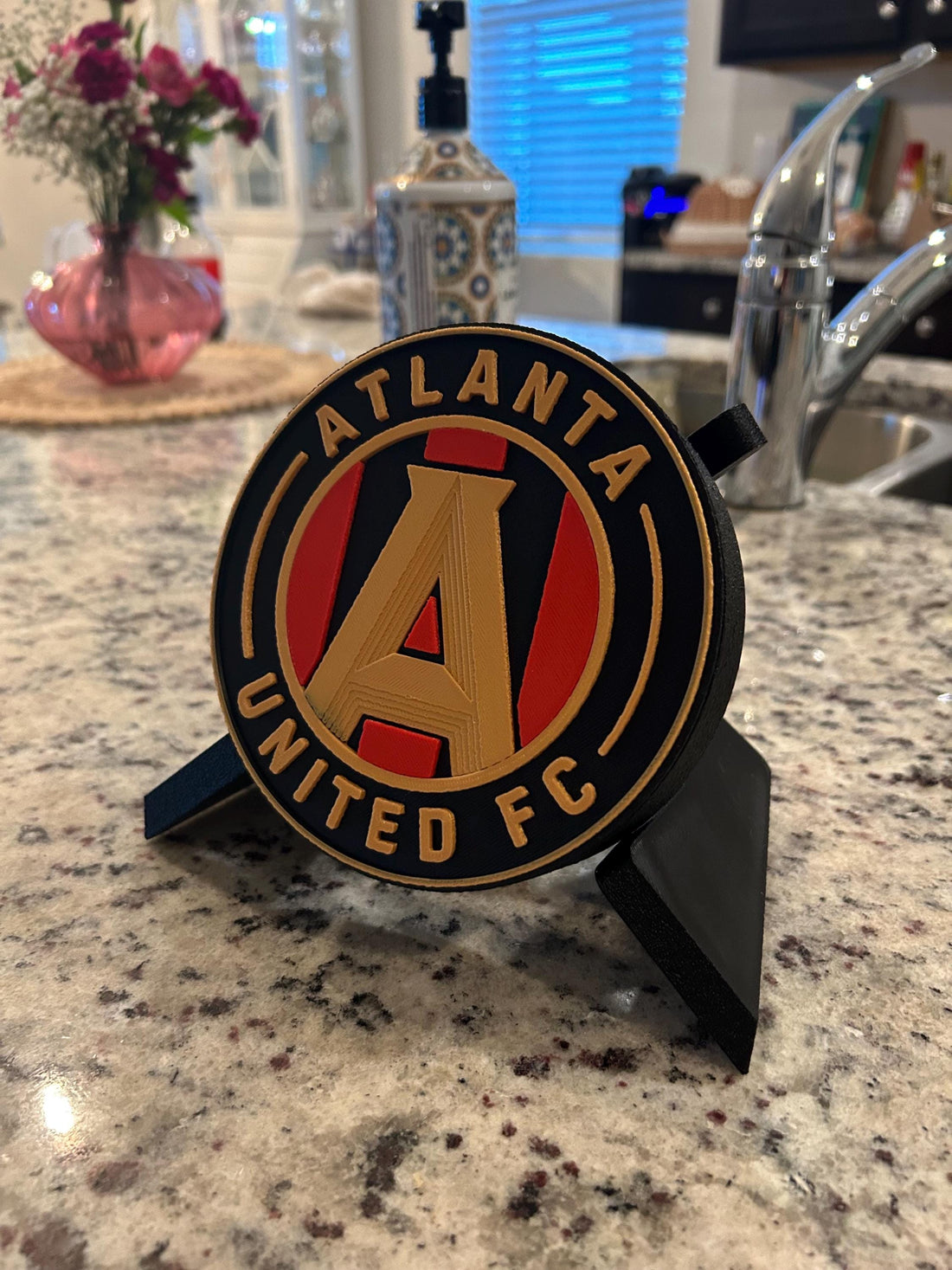 Atlanta United FC 3D Printed Plaque | Five Stripes Soccer Shield | Customizable | Handmade MLS Fan Art, Customizable MLS Fan Decor, Soccer Tiki-Taka3D