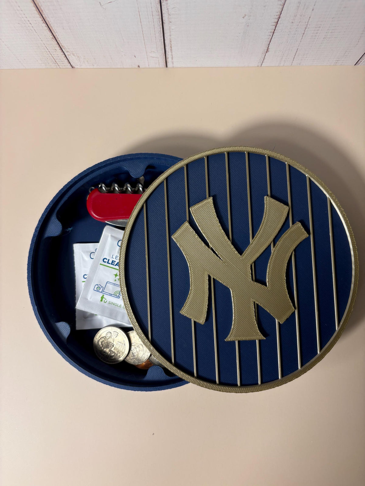 Yankees 3D Printed Storage Box | Personalized Baseball Gift Made USA