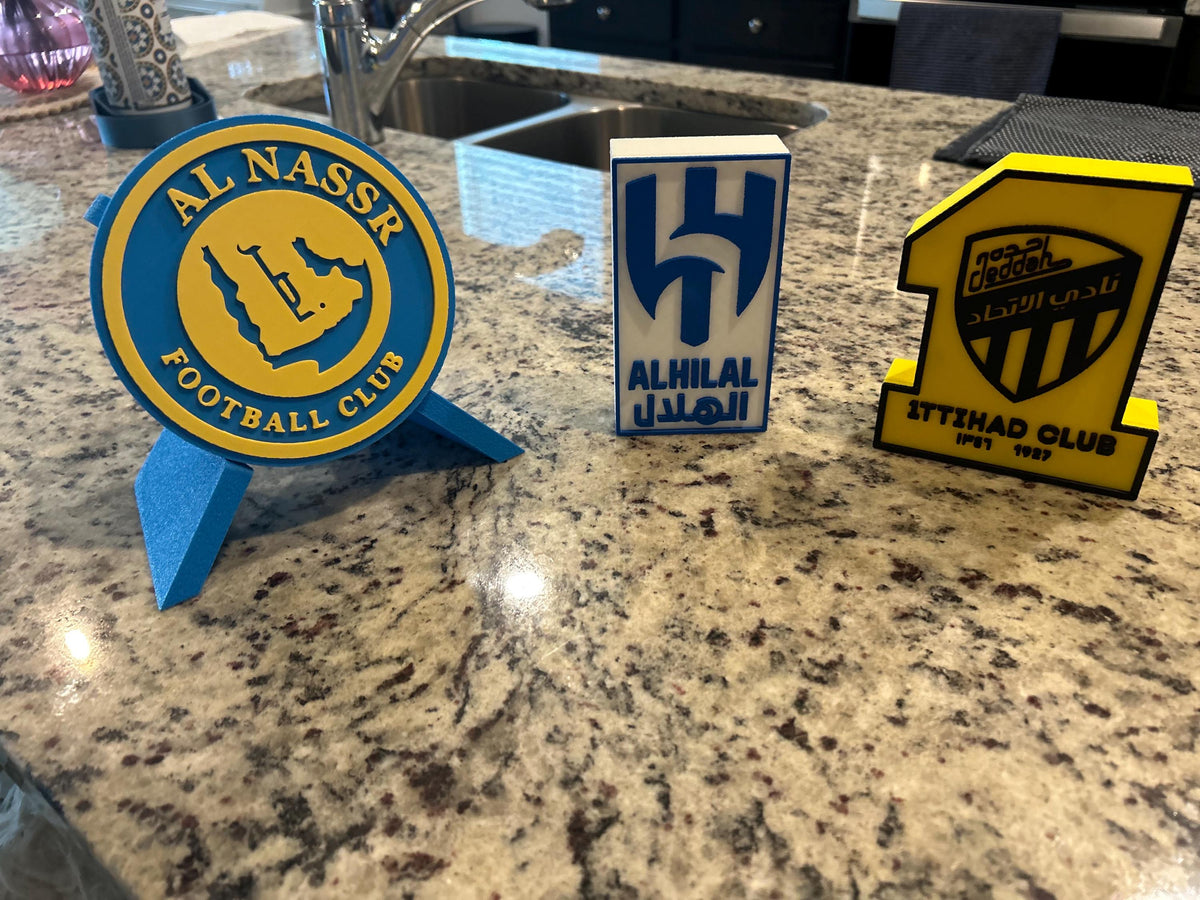 Al Nassr FC 3D Printed Plaque: Saudi Pro League Fan Art
