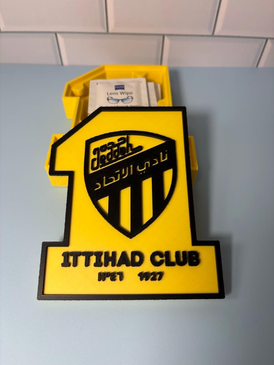 Al-Ittihad 3D Printed Plaque: Saudi Pro League Fan Decor