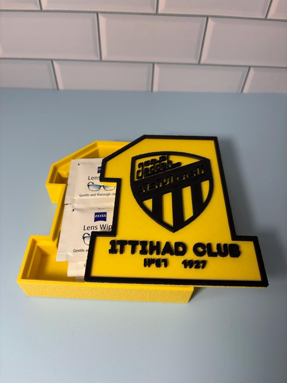 Al-Ittihad 3D Printed Plaque: Saudi Pro League Fan Decor