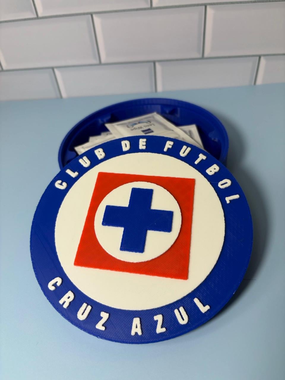 Cruz Azul 3D Printed Storage Box | Soccer Fan Gift Made in USA