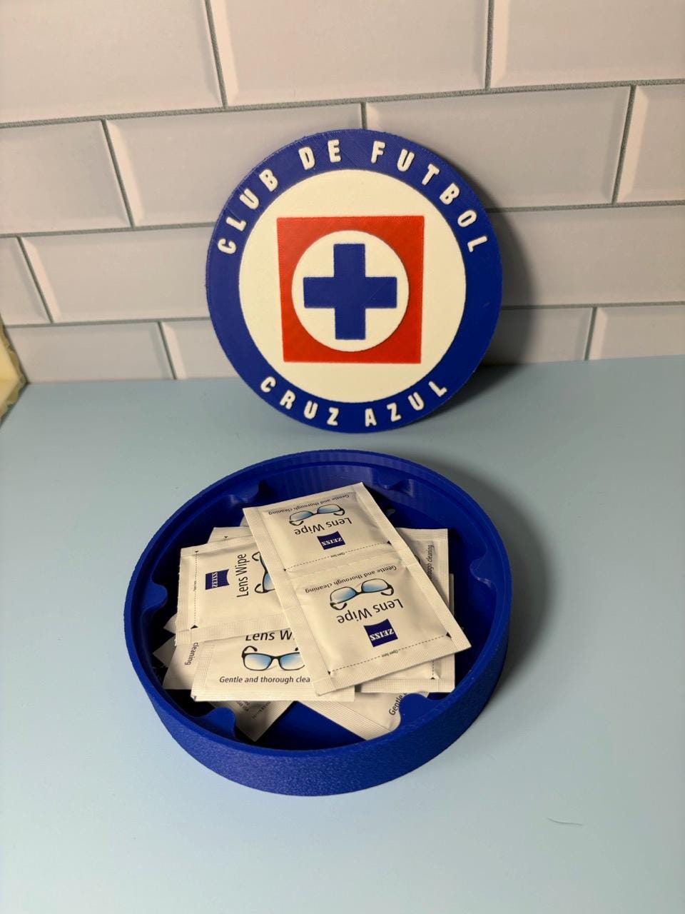 Cruz Azul 3D Printed Storage Box | Soccer Fan Gift Made in USA