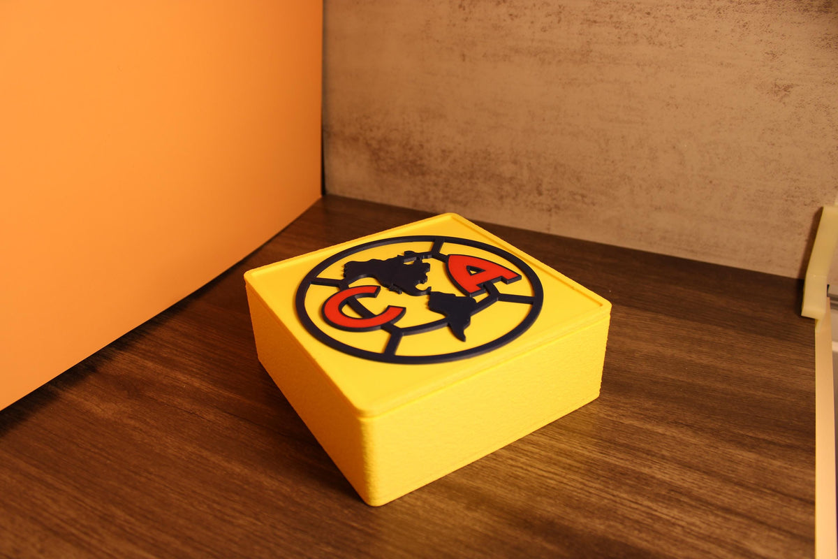 Club America 3D Printed Storage Box | Soccer Fan Gift Made in USA