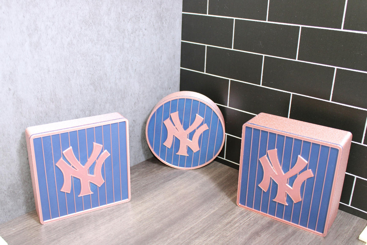 Yankees 3D Printed Rose Gold Storage Box | Personalized Fan Gift