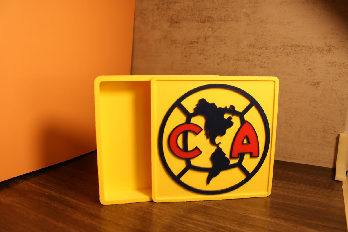 Club America 3D Printed Storage Box | Soccer Fan Gift Made in USA