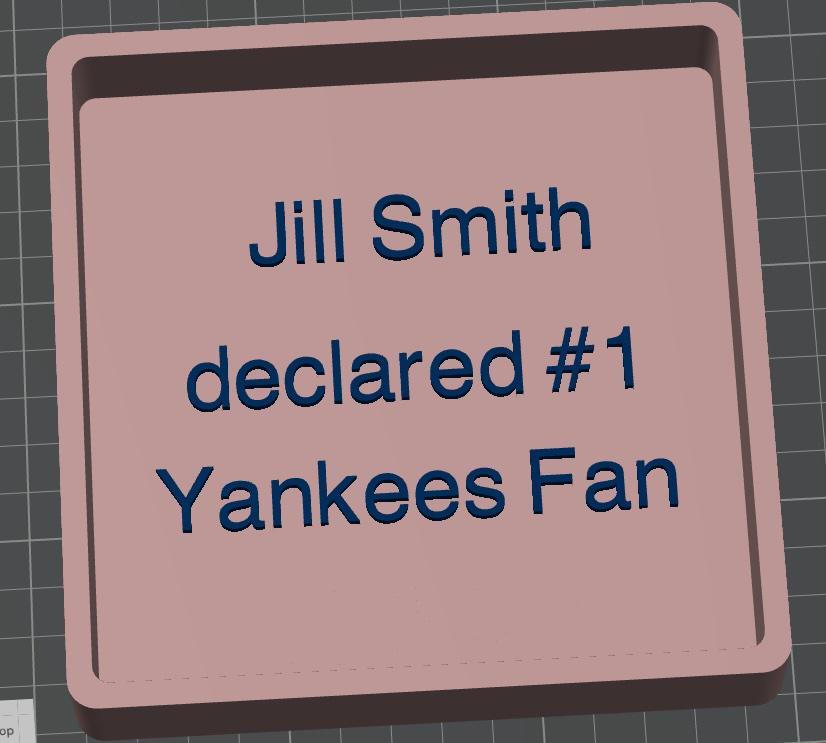 Yankees 3D Printed Rose Gold Storage Box | Personalized Fan Gift
