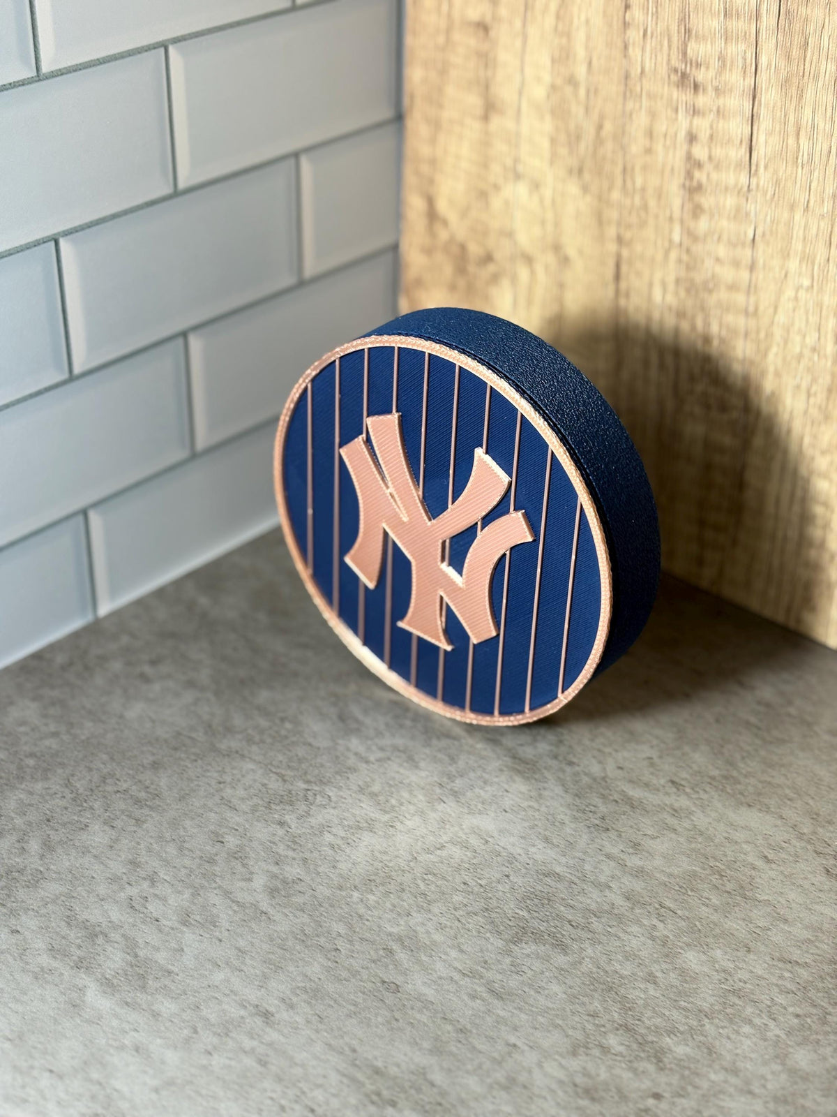 Yankees 3D Printed Rose Gold Storage Box | Personalized Fan Gift