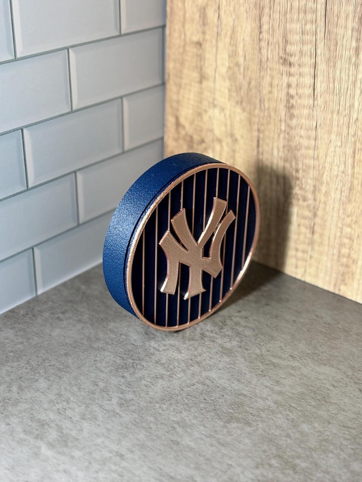 Yankees 3D Printed Rose Gold Storage Box | Personalized Fan Gift