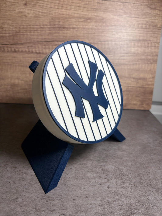 Yankees 3D Printed Pinstripe Storage Box | Personalized Desk Organizer | Made in USA