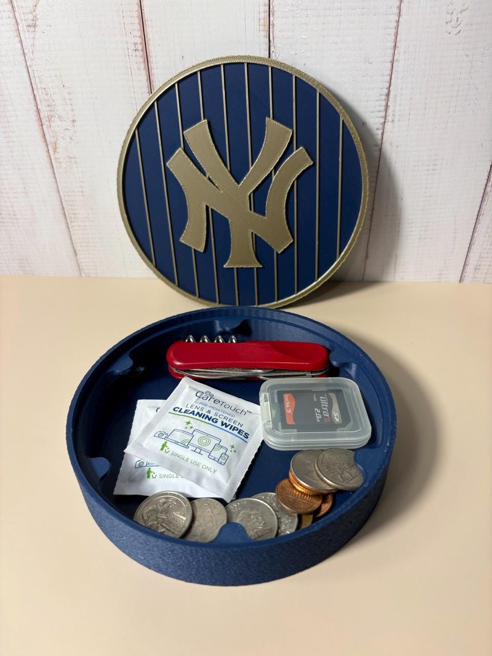 Yankees 3D Printed Storage Box | Personalized Baseball Gift Made USA