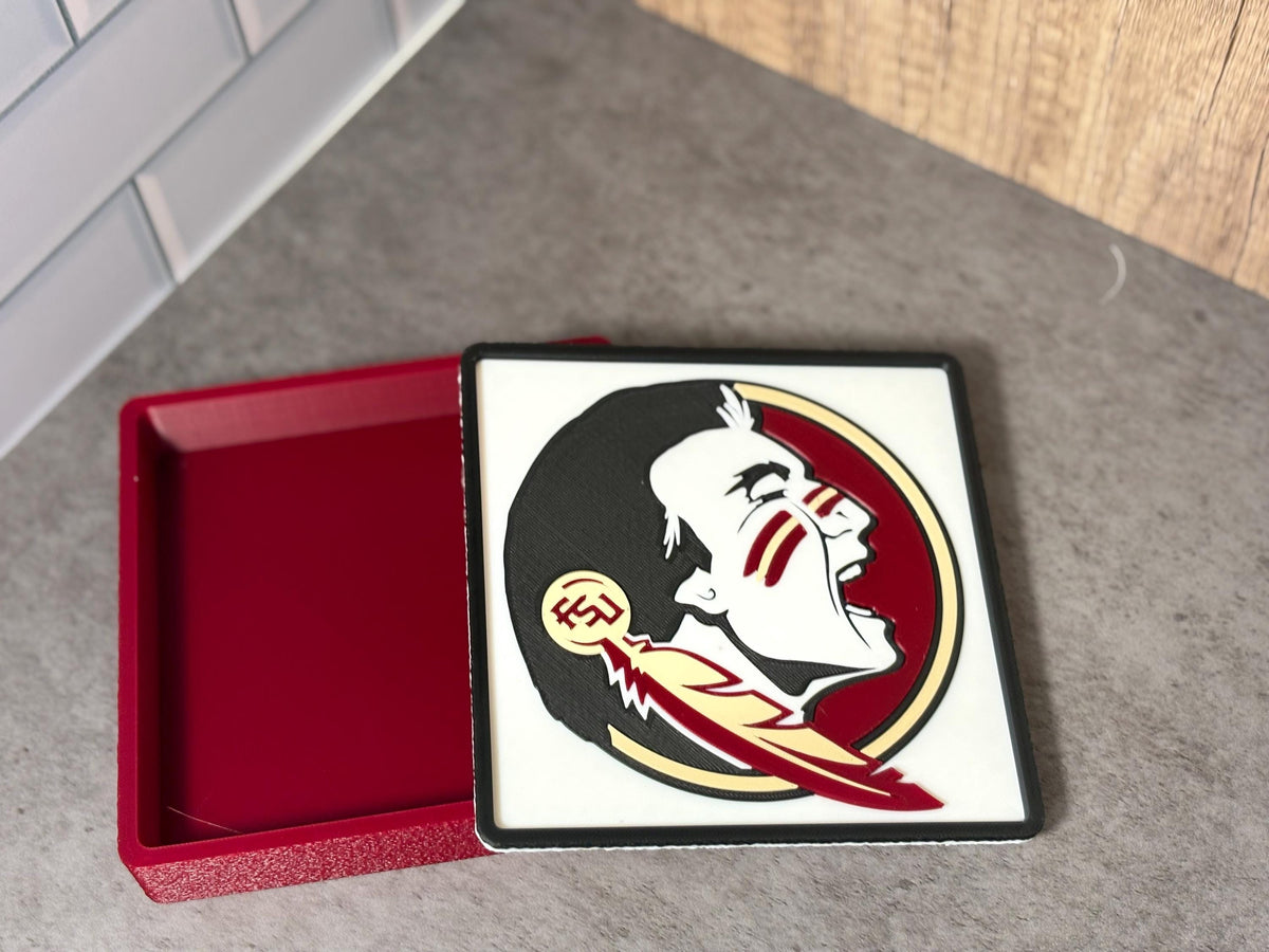 FSU Seminoles 3D Printed Storage Box | Personalized Gift Made in USA