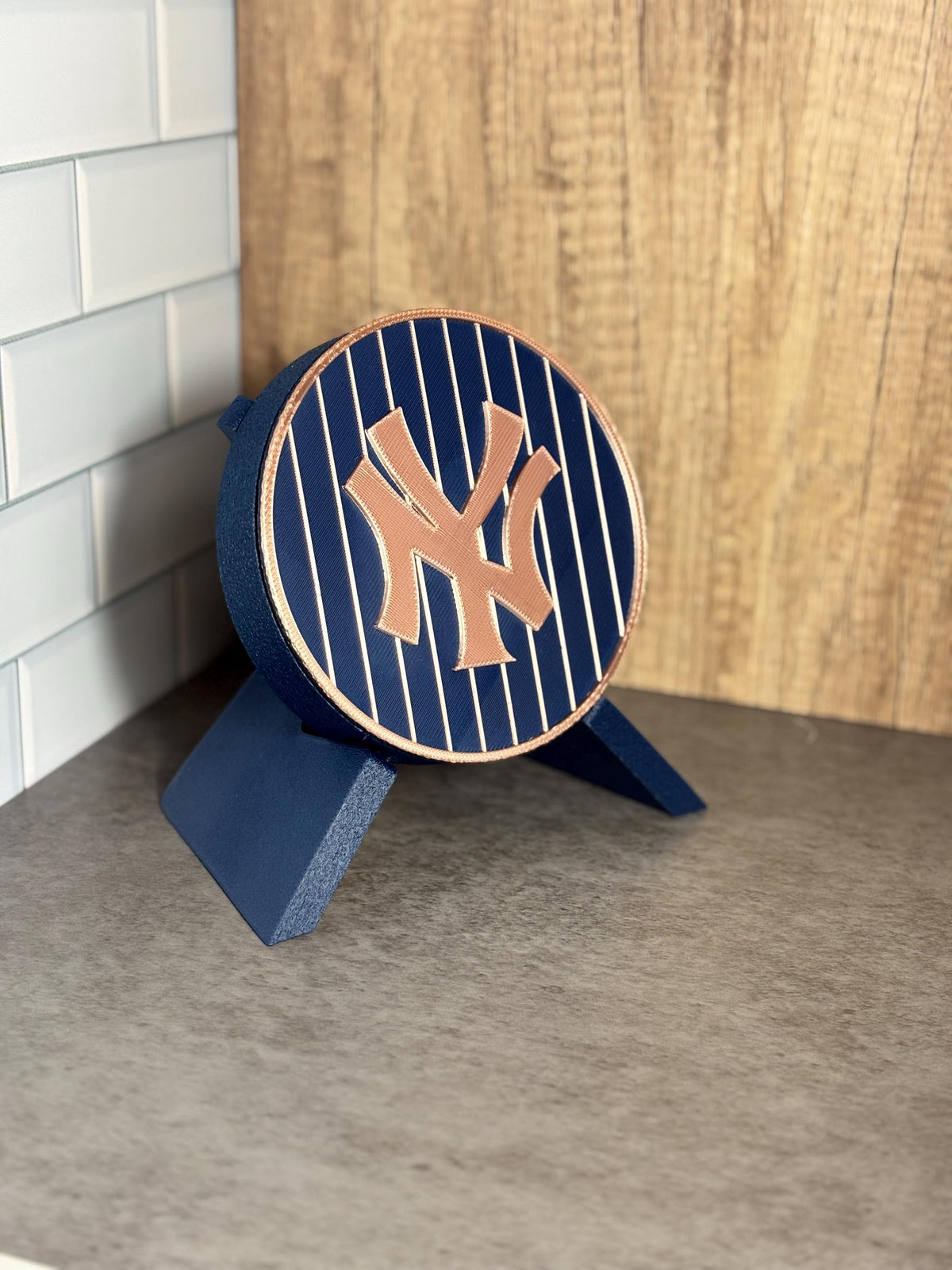 Yankees 3D Printed Rose Gold Storage Box | Personalized Fan Gift