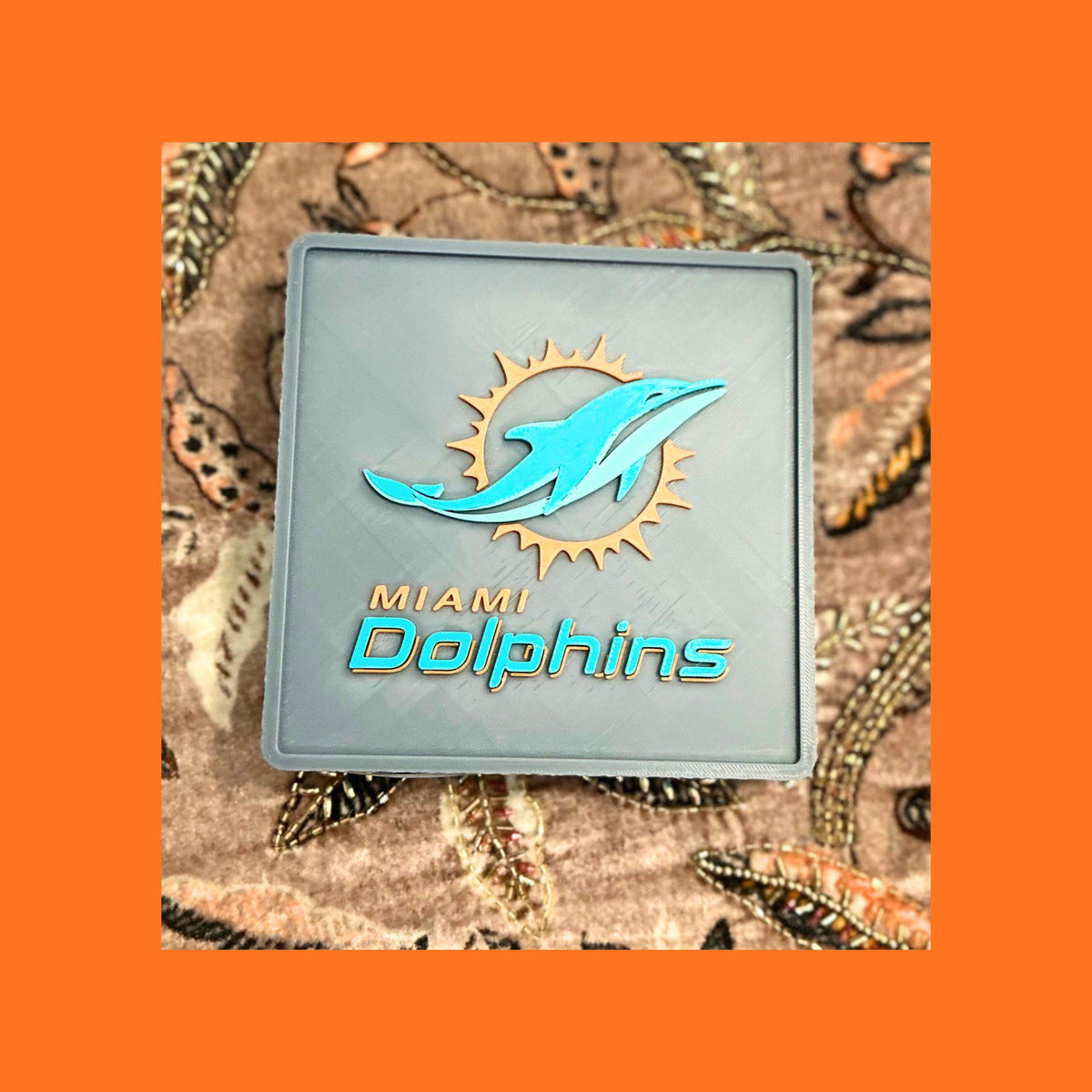 Miami Dolphins 3D Printed Stash Box - NFL Fan Gift - Made in USA