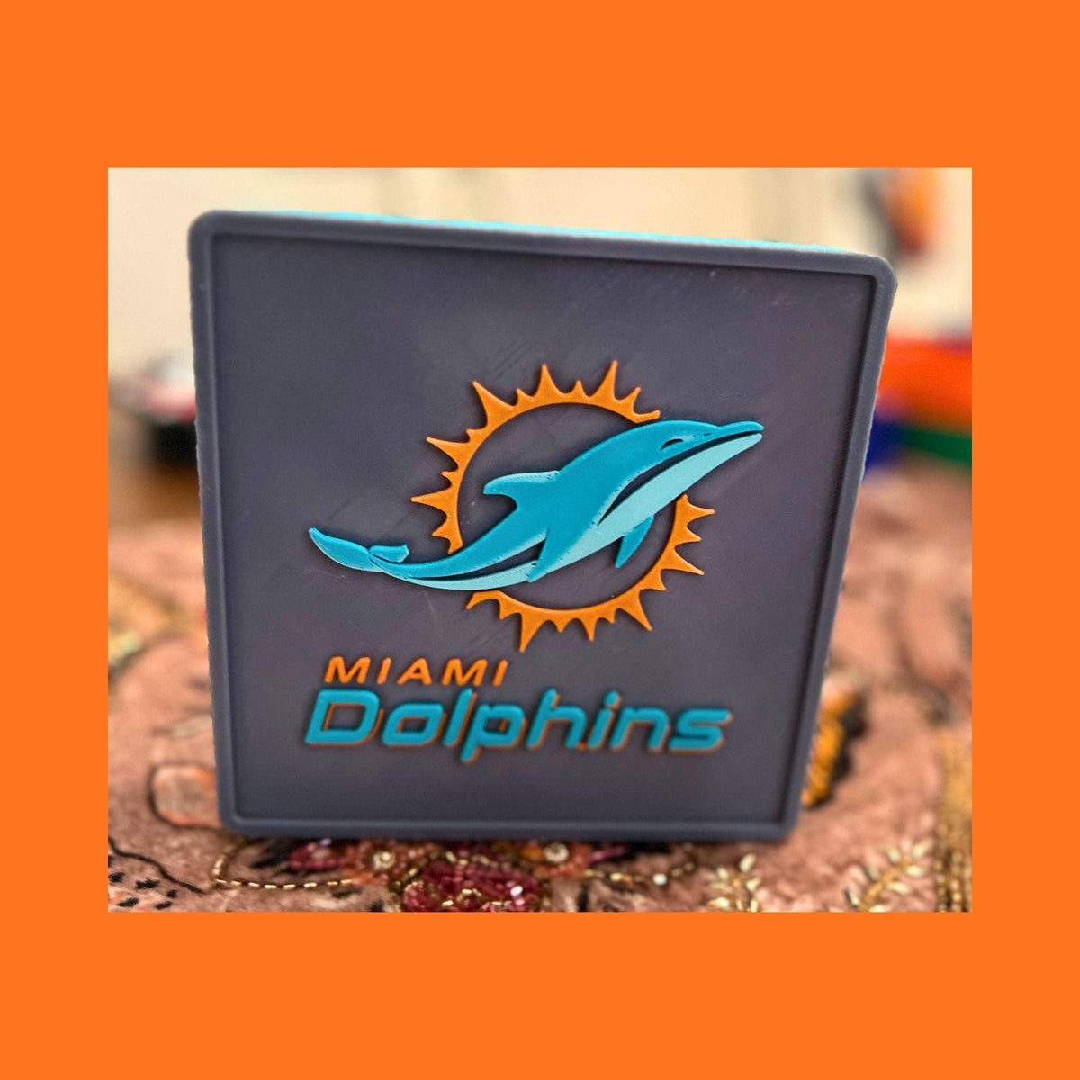 Miami Dolphins 3D Printed Stash Box - NFL Fan Gift - Made in USA