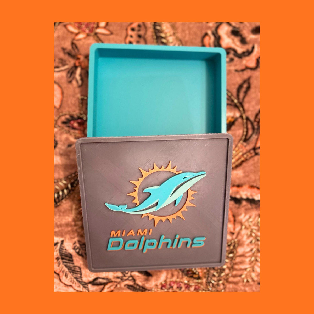 Miami Dolphins 3D Printed Stash Box - NFL Fan Gift - Made in USA