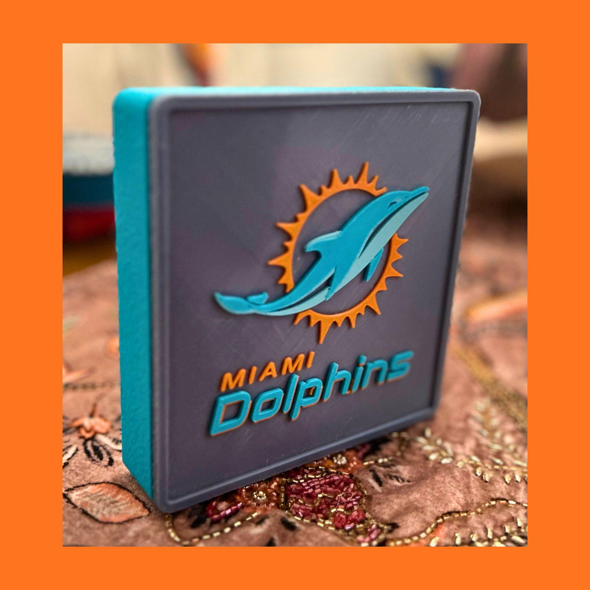 Miami Dolphins 3D Printed Stash Box - NFL Fan Gift - Made in USA