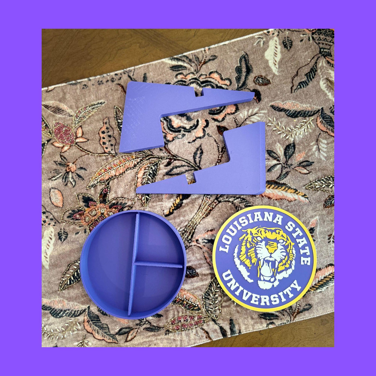LSU Tigers Keepsake Box | 3D Printed Personalized Stash Container Made in USA