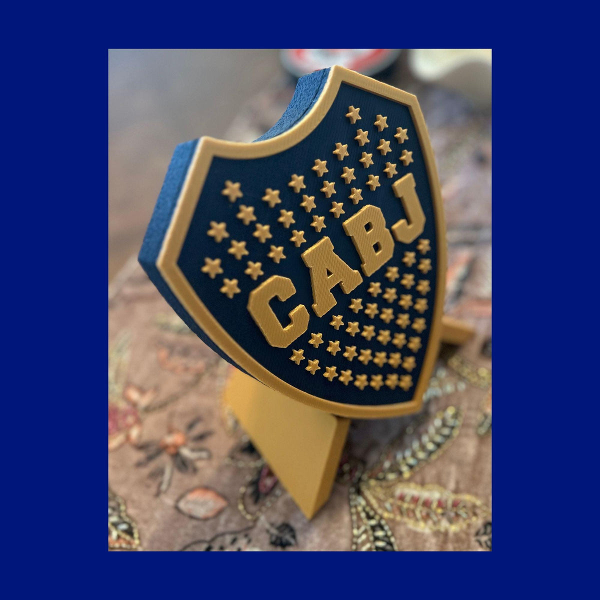 Boca Juniors Shield 3D Printed Trinket Box | CABJ Soccer Fan Gift