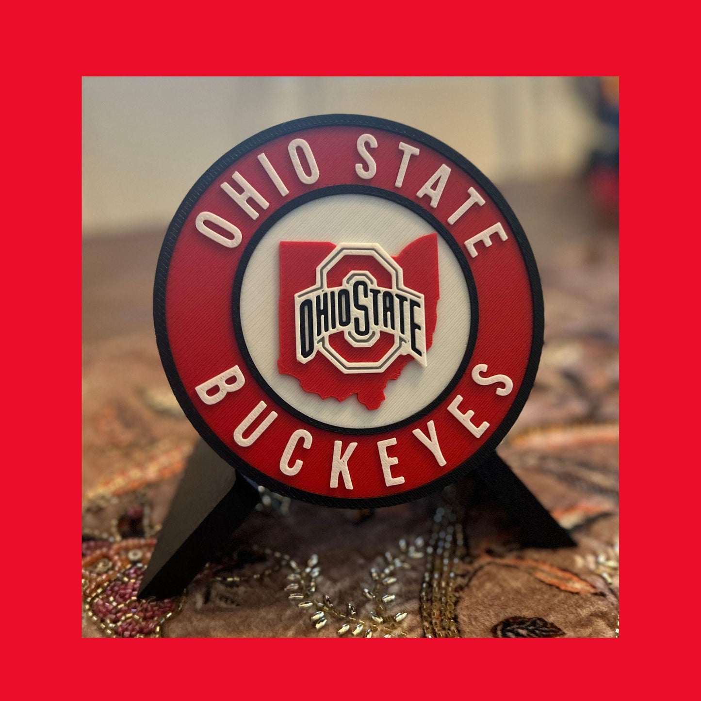 Ohio State Buckeyes 3D Printed Storage Box