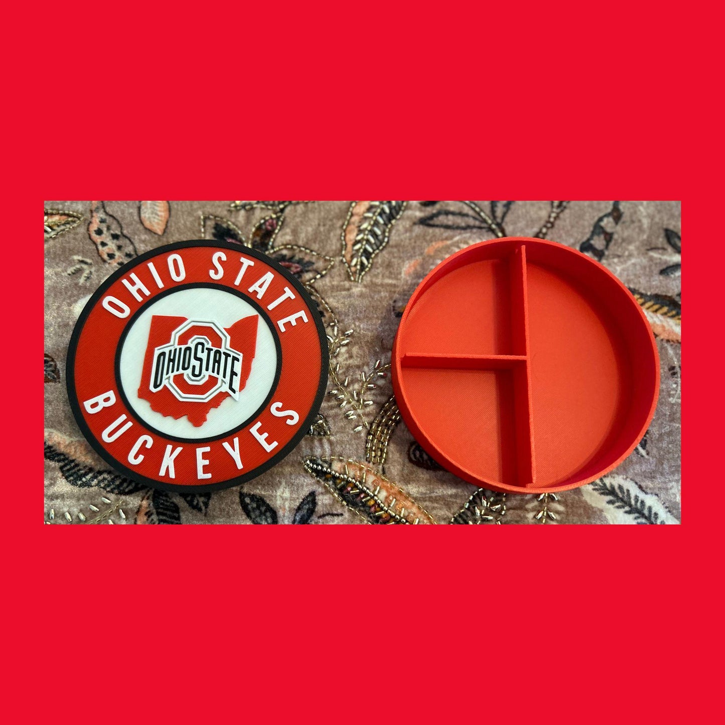 Ohio State Buckeyes 3D Printed Storage Box