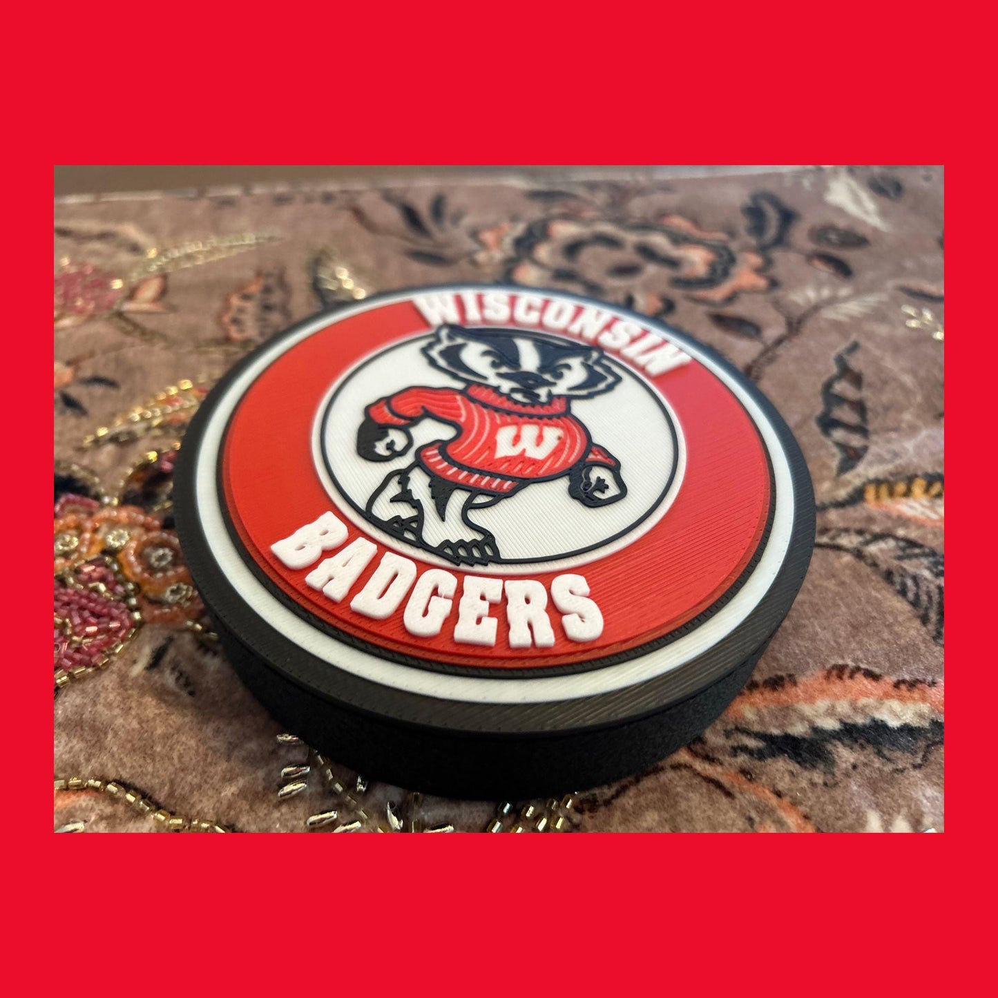 Wisconsin Badgers 3D Printed Storage Box