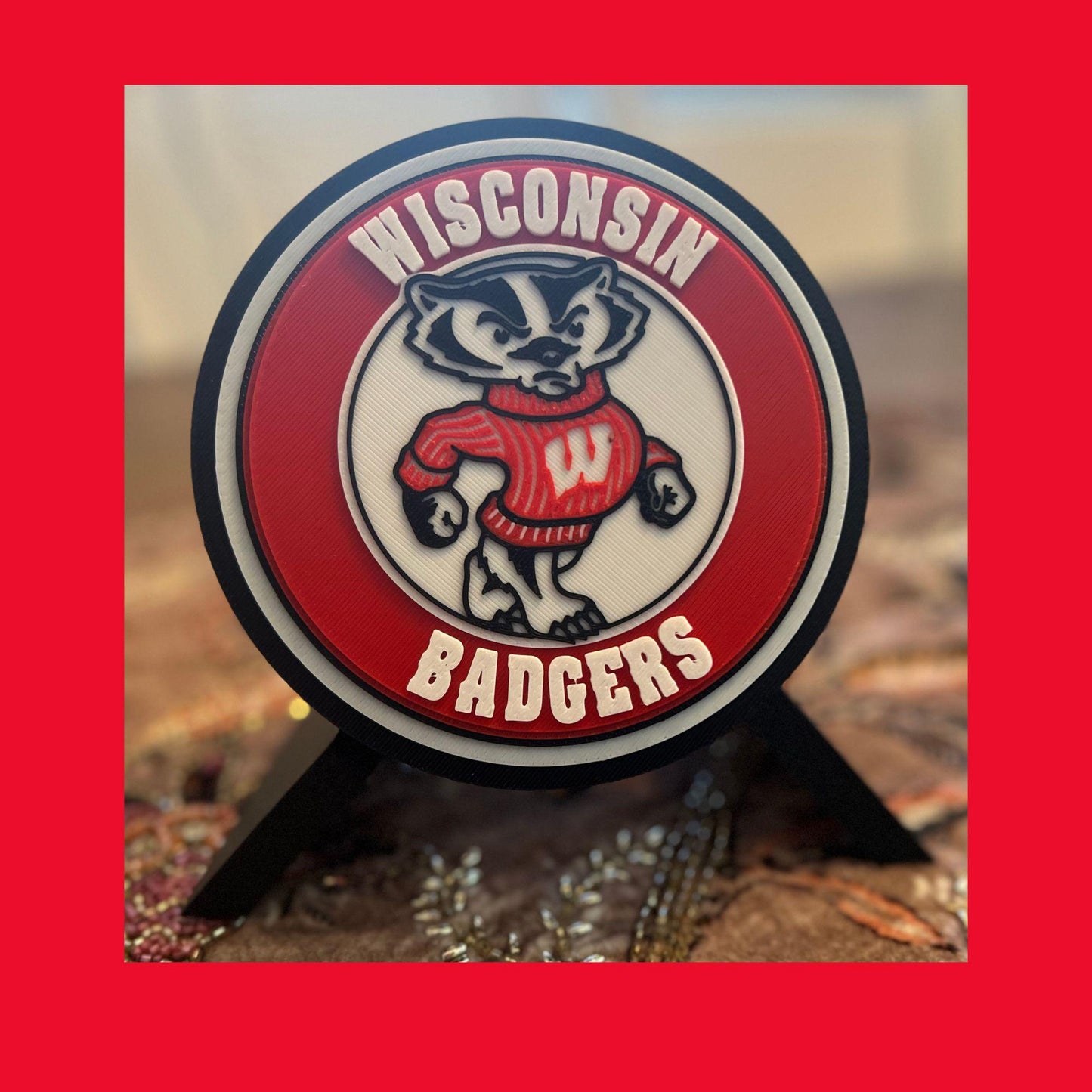 Wisconsin Badgers 3D Printed Storage Box