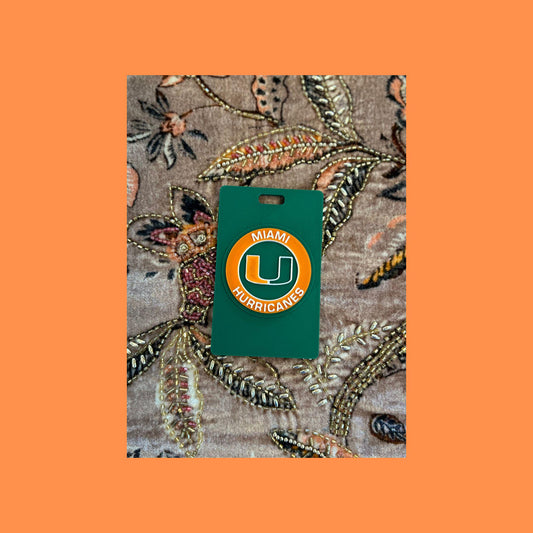 Miami Hurricanes Personalized Luggage Tags | 3D Printed Travel Set