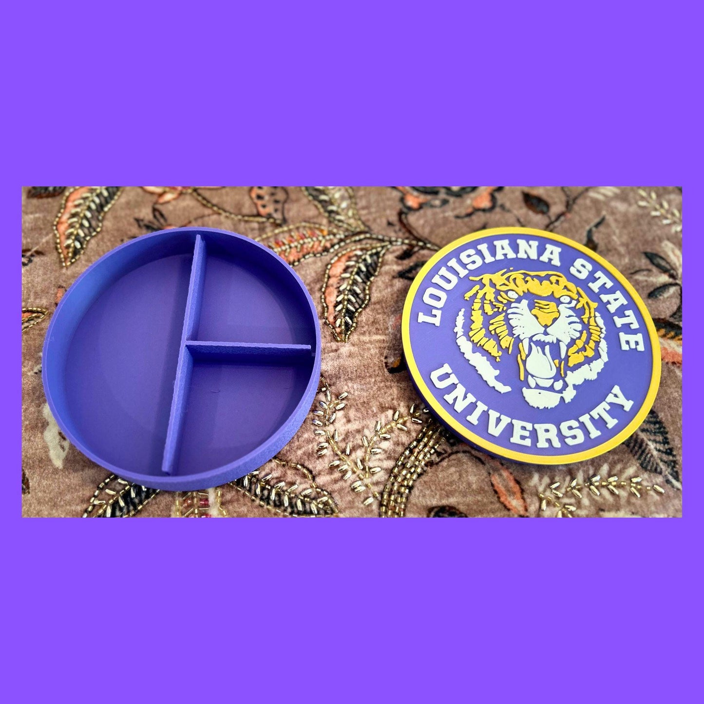 LSU Tigers 3D Printed Storage Box