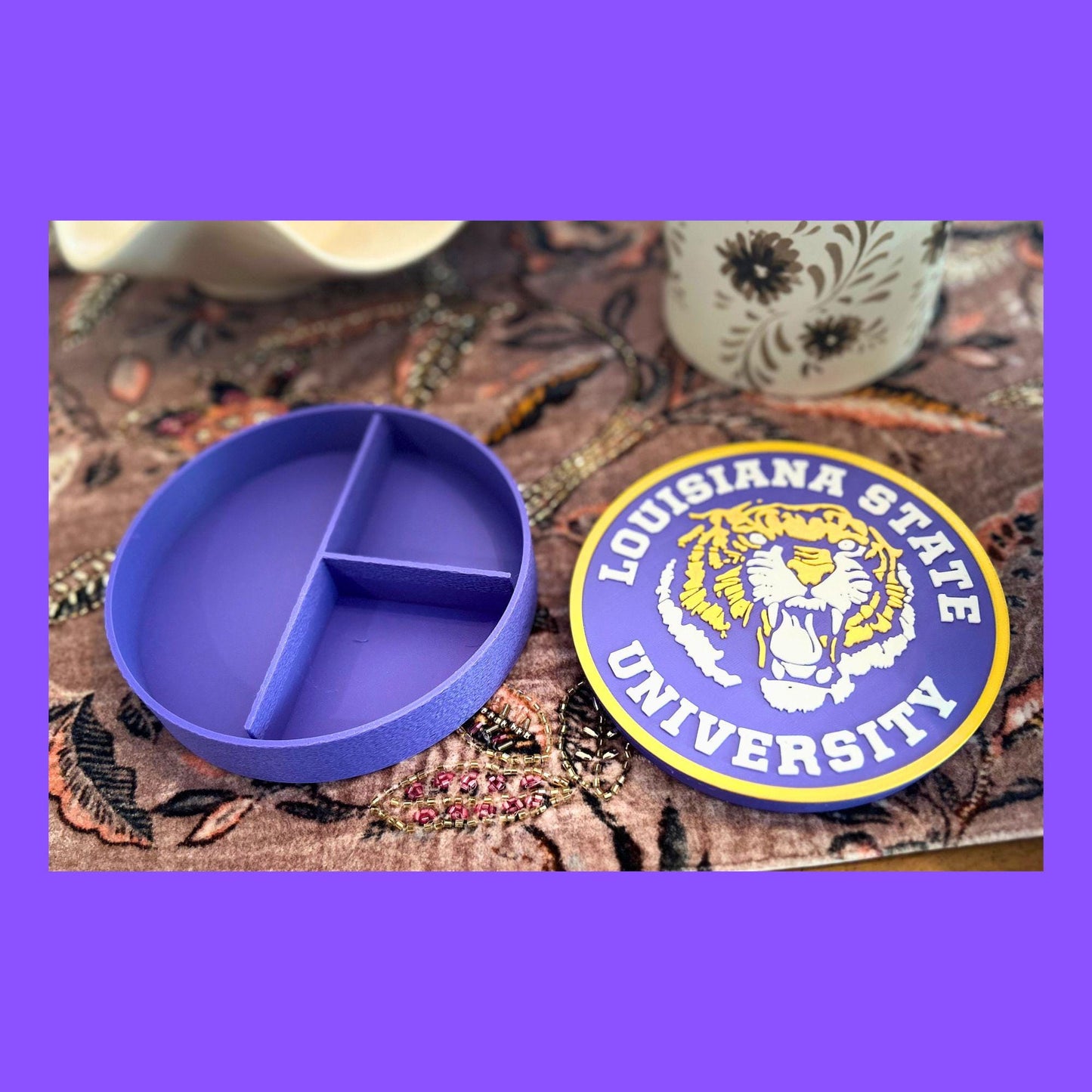 LSU Tigers 3D Printed Storage Box