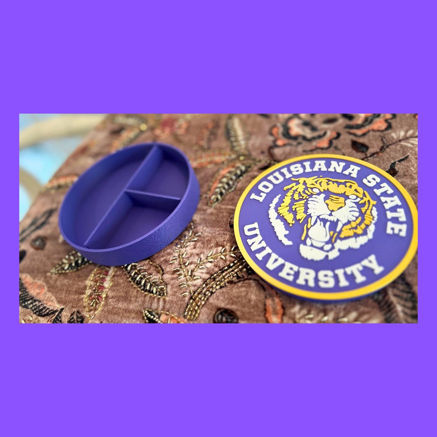 LSU Tigers 3D Printed Storage Box