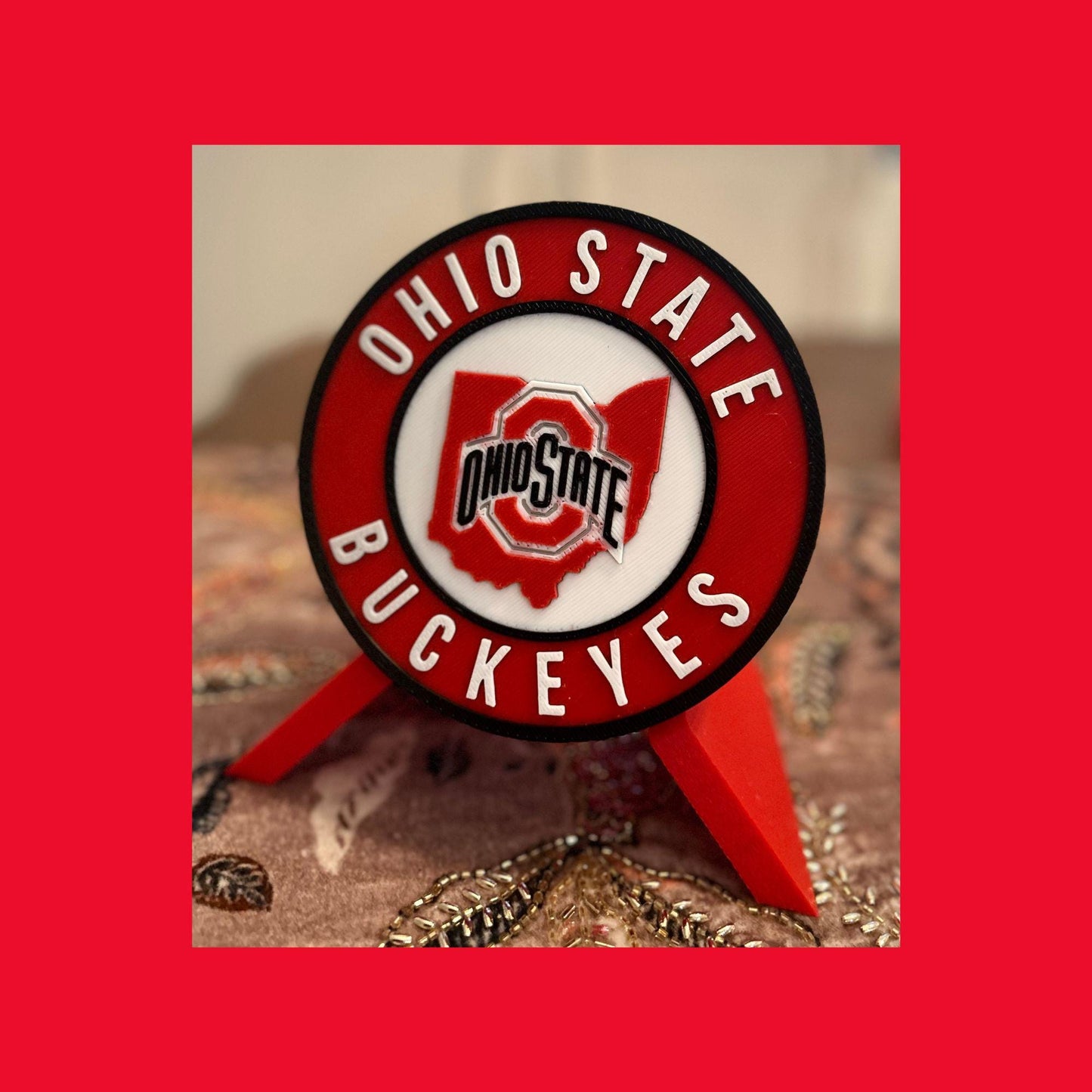 Ohio State Buckeyes 3D Printed Storage Box