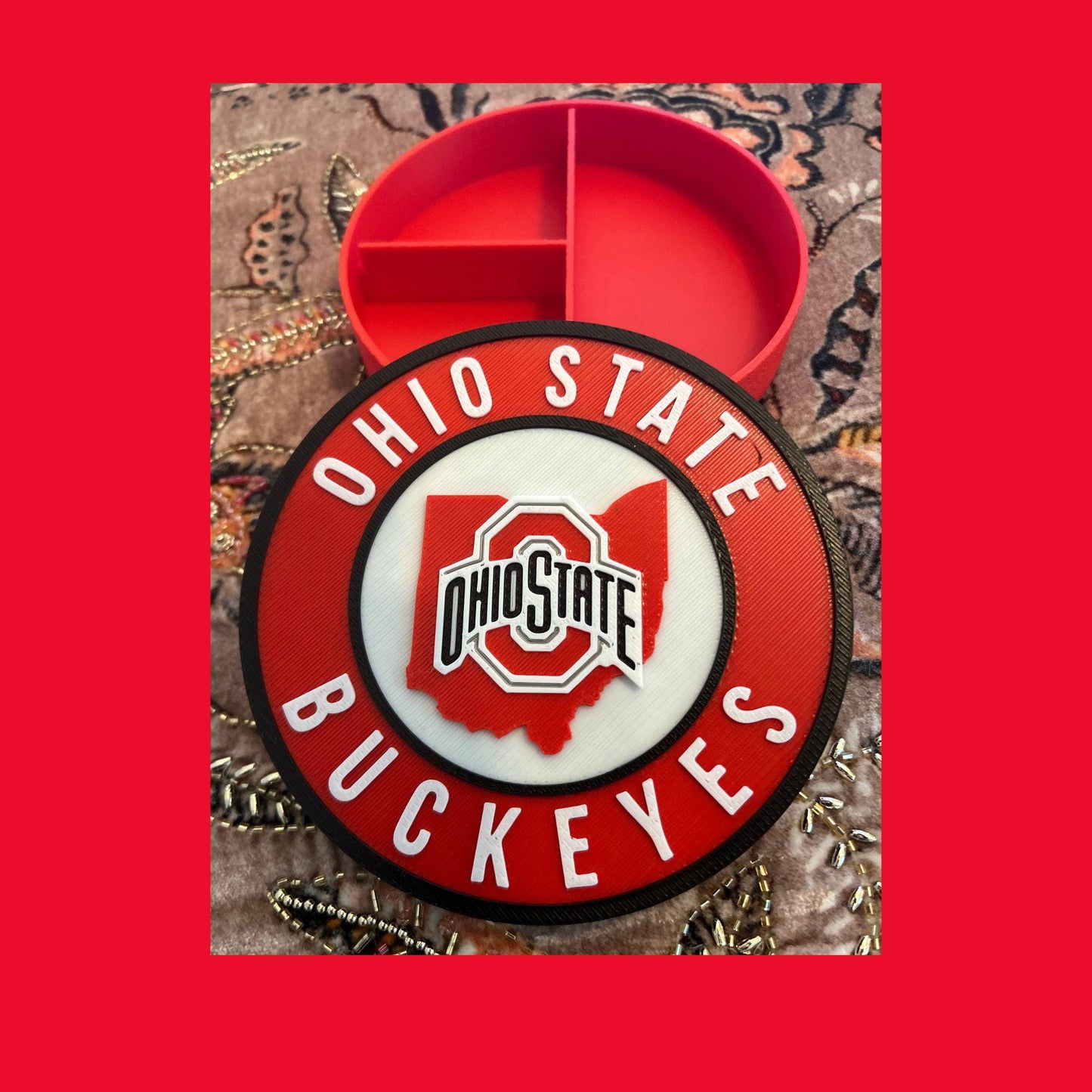 Ohio State Buckeyes 3D Printed Storage Box
