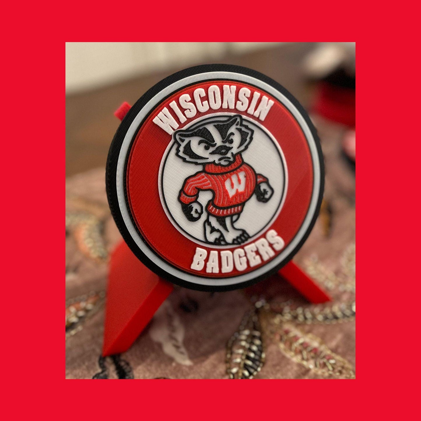 Wisconsin Badgers 3D Printed Storage Box