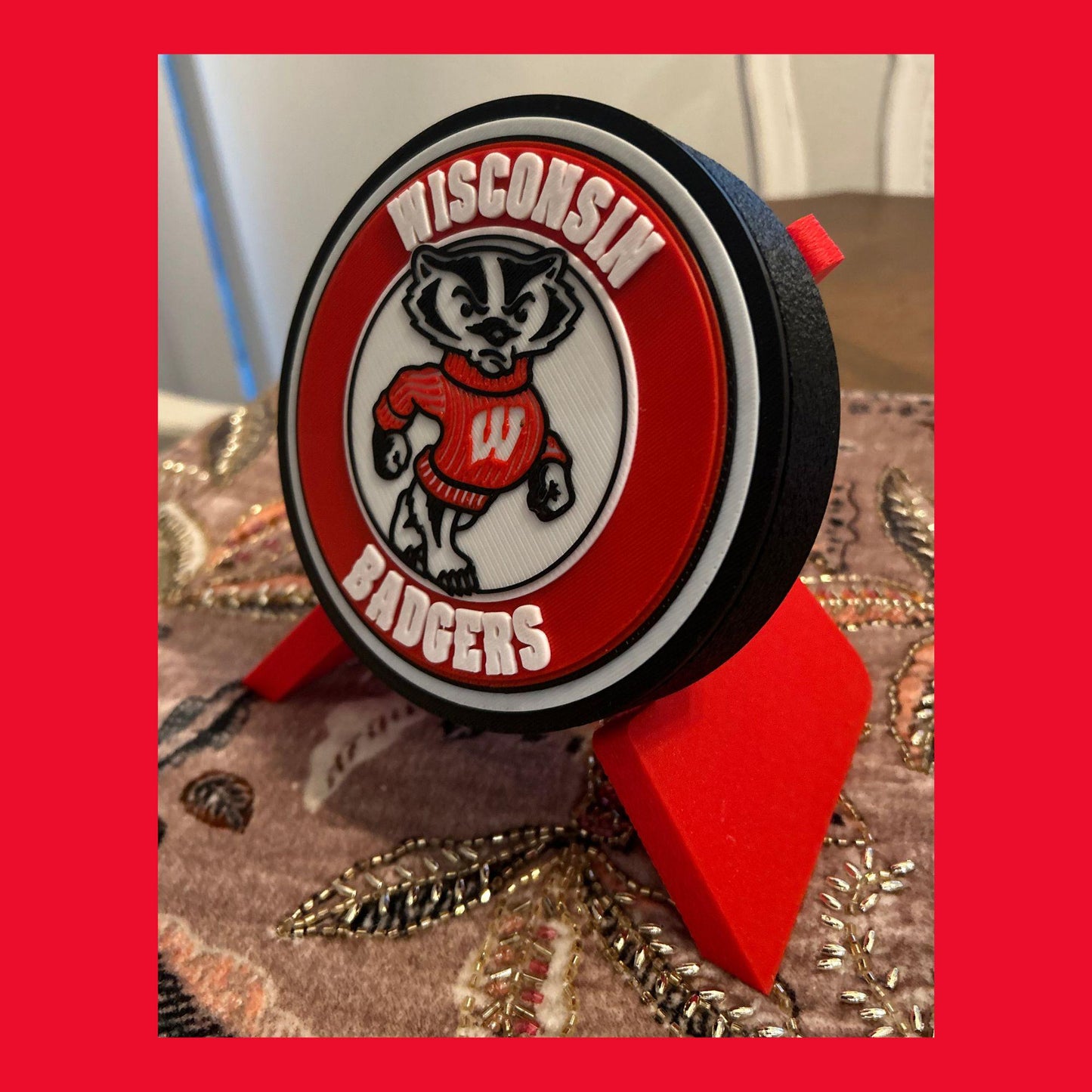 Wisconsin Badgers 3D Printed Storage Box