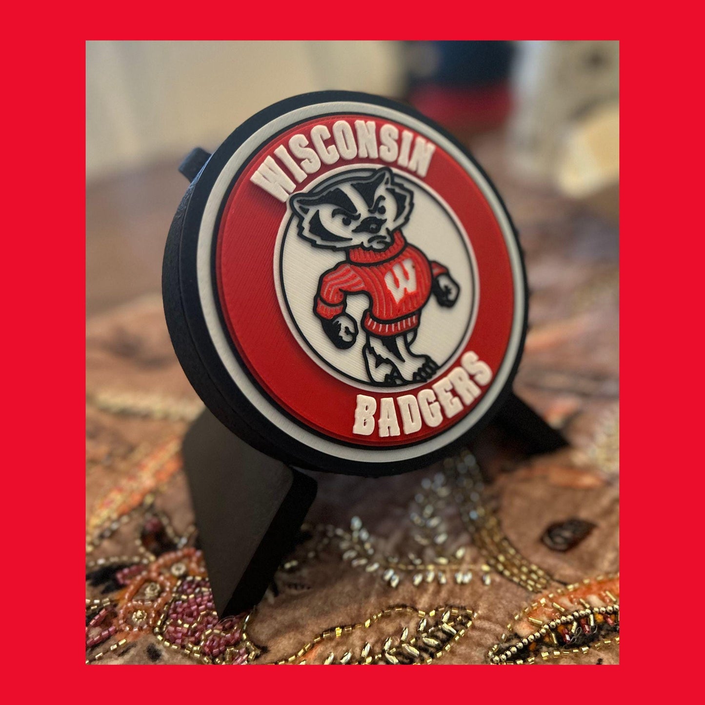 Wisconsin Badgers 3D Printed Storage Box