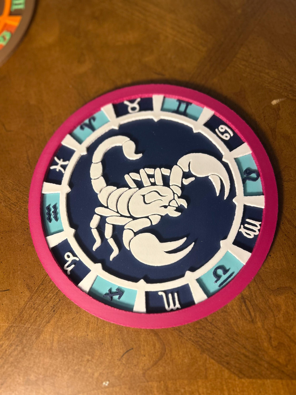 Scorpio Zodiac Medallion, 3D Celestial Wall Art, Astrology Decor (7.9 in)
