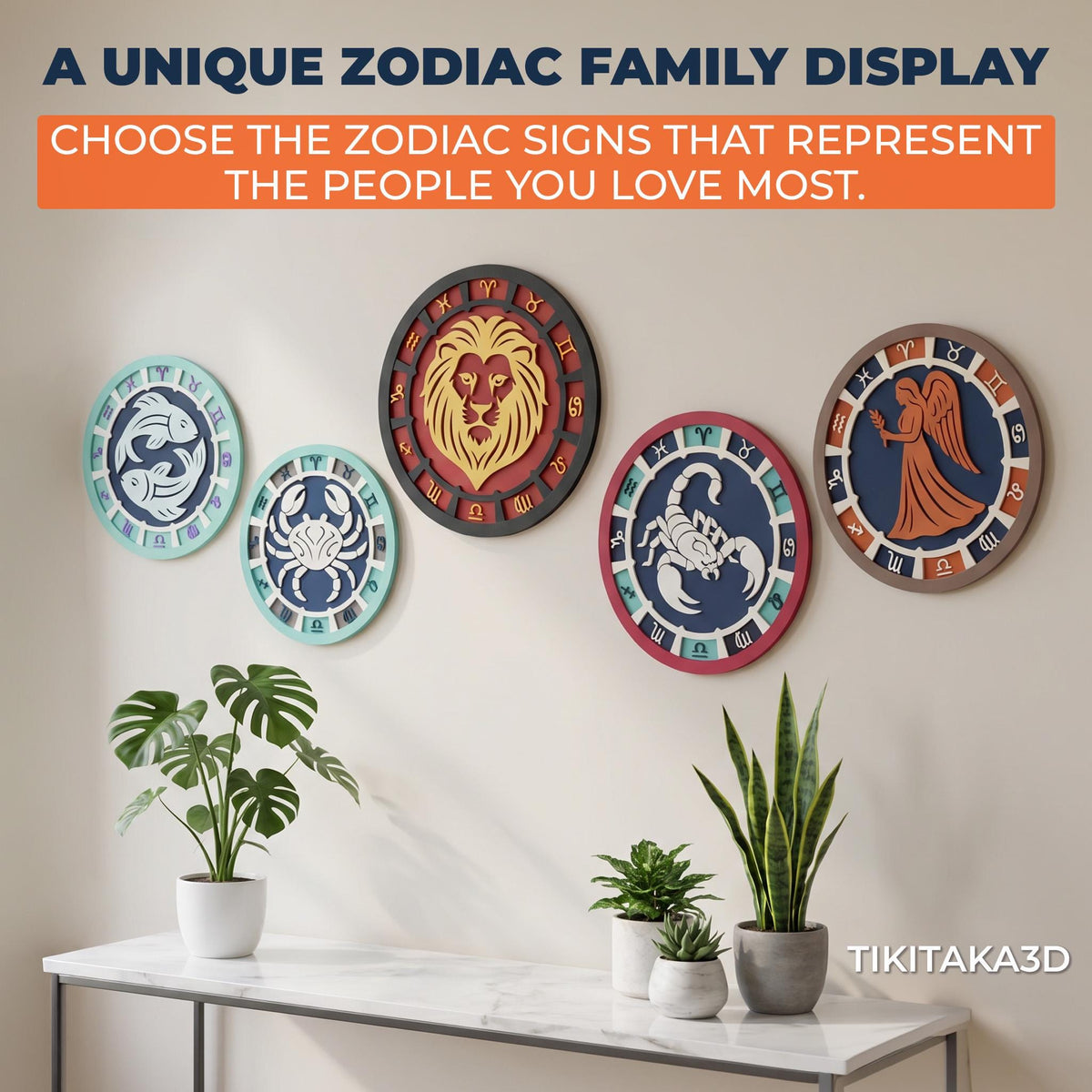 Sagittarius Zodiac Medallion, Personalized Star Map Wall Art, 3D Printed Celestial Sign