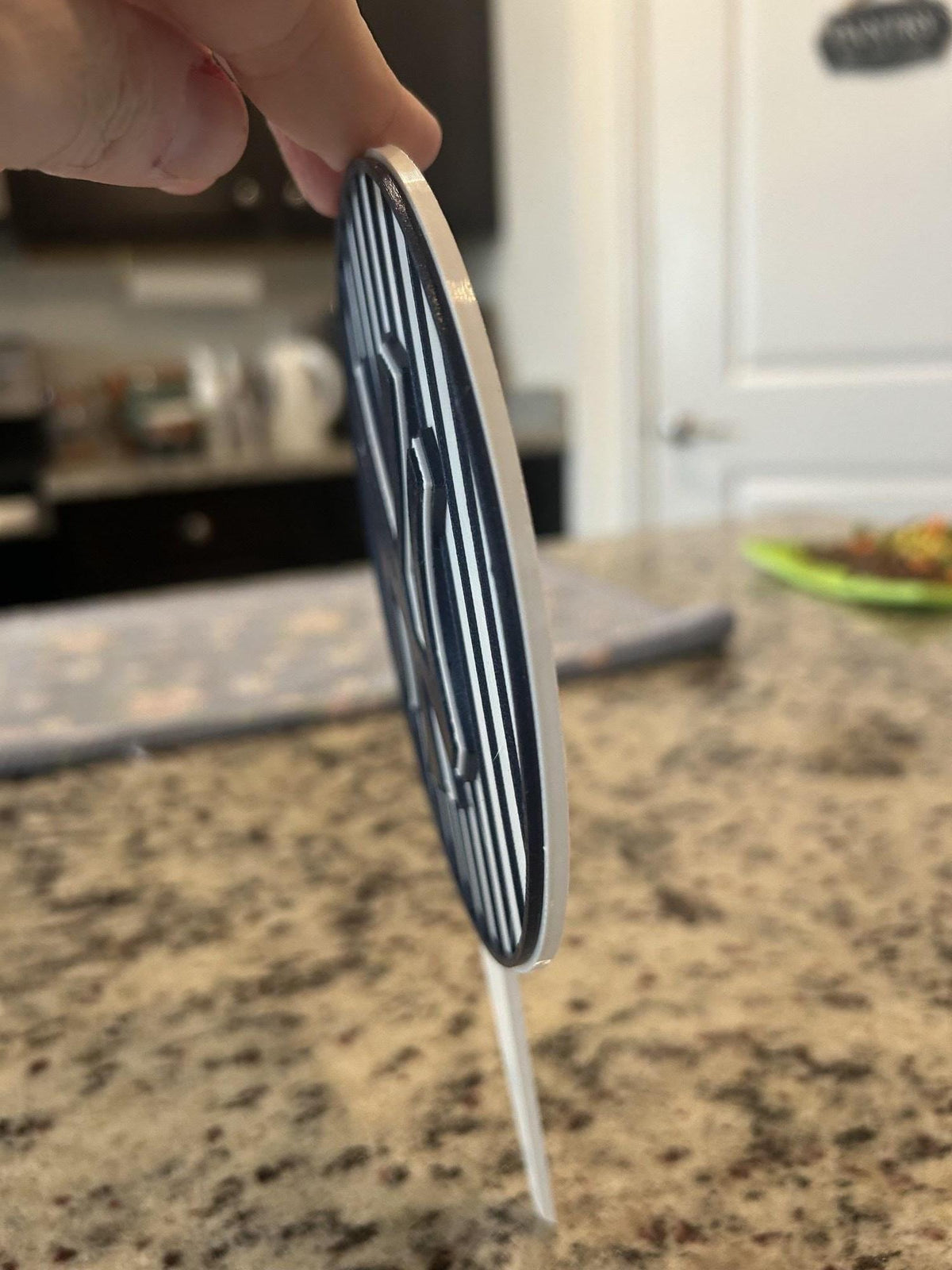 New York Yankees 3D Cake Topper | Food-Grade PETG, USA Made | 5.5 in Pinstripe Badge